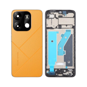 Tecno Spark Go 2023 Rear Complete Body Casing Housing Replacement For Spark Go 2023 - Orange