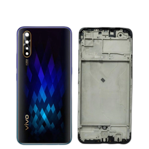 Vivo S1 Housing Middle Frame With Side Button and Camera Lens Complete Body Casing Replacement For S1 - Black