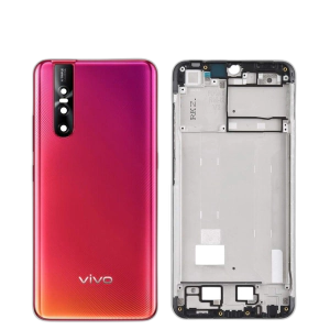 Vivo V15 Pro Housing Middle Frame With Side Button and Camera Lens Complete Body Casing Replacement For V15 Pro - Red