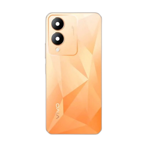Vivo Y17s Housing Middle Frame With Side Button and Replacement Battery Back Door For Y17s - Golden