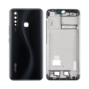 Vivo Y19 Rear Complete Body Casing Housing With Camera Lens Replacement For Vivo Y19 - Black