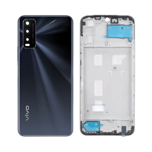 Vivo Y20s Rear Complete Body Casing Housing With Camera Lens Replacement For Vivo Y20s - Black
