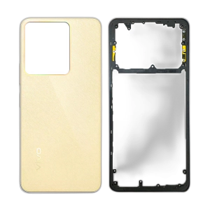 Vivo Y36 Housing Middle Frame With Side Button and Replacement Battery Back Door For Y36 - Golden
