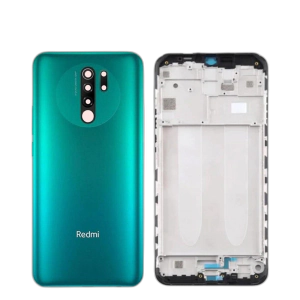 Xiaomi Redmi 9 Housing Middle Frame With Side Button and Camera Lens Complete Body Casing Replacement For Redmi 9 - Green