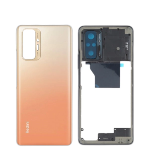 Xiaomi Redmi Note 10 Pro Housing Middle Frame With Side Button and Replacement Battery Back Door For Xiaomi Redmi Note 10 Pro - Orange