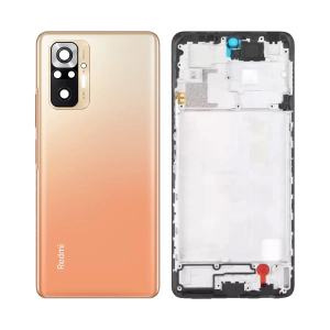 Xiaomi Redmi Note 10 Pro Rear Complete Body Casing Housing With Camera Lens Replacement For Redmi Note 10 Pro - Peach