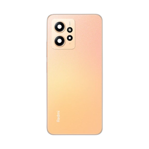 Xiaomi Redmi Note 12 Housing Middle Frame With Side Button and Replacement Battery Back Door For Redmi Note 12 - Golden