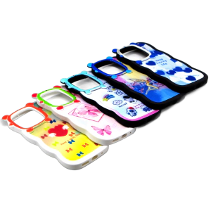 Xiaomi Redmi 12C - Poco C55 Back Cover Fancy Wave Style Cartoon Printed Case For Redmi 12C