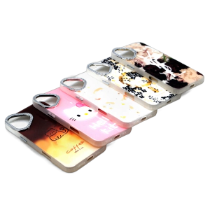 Apple iPhone 16 Plus Back Cover Ring Stone Glitter Ladies Case For iPhone 16 Plus