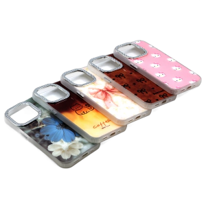 Apple iPhone 15 Pro Back Cover Ring Stone Glitter Ladies Case For iPhone 15 Pro