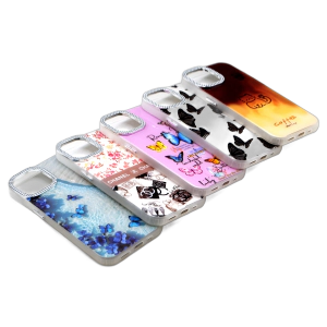 Apple iPhone 15 Back Cover Ring Stone Glitter Ladies Case For iPhone 15