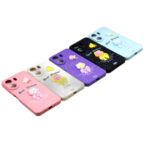 Xiaomi Redmi 13C - Poco C65 Back Cover Stylish Glitter Flower Fancy Case For Redmi 13C - Poco C65