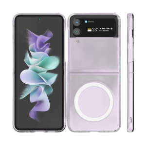 Samsung Z Flip 4 Back Cover Magnatic Magsafe Transparent Case For Galaxy Z Flip 4