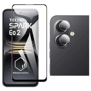 Tecno Spark Go 2 Glass Protector 5D-10D-11D-21D-9D Full Coverage + Back Rear Camera 9H Gorilla Flexible Protectior