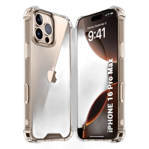 Apple iPhone 16 Pro Max Back Cover Transparent Extra Bumper Anti Shock Soft Crystal Clear Case