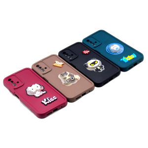 Xiaomi Redmi 9T Back Cover Cute Kitty with Blinking Lights – Soft & Colorful Phone Case