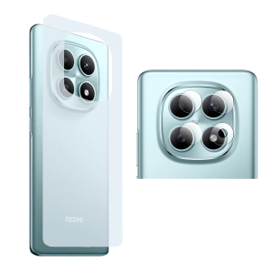 Xiaomi Redmi Note 15 Back Protector Carbon Fiber Matte Soft Skin Sheet + Rear Camera 9H Gorilla Flexible