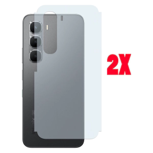 Infinix Hot 60i Back Protector Carbon Fiber Matte Soft Skin Sheet For - 2Pcs