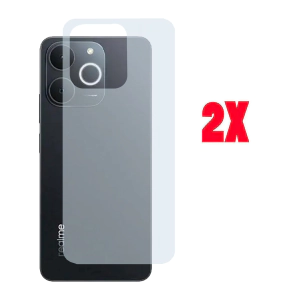 Realme Note 70 Back Protector Carbon Fiber Matte Soft Skin Sheet For - 2Pcs