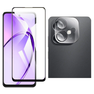 Oppo A3 Glass Protector 5D-10D-11D-21D-9D Full Coverage + Back Rear Camera 9H Gorilla Flexible Protectior