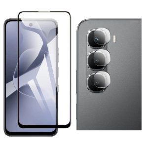 Infinix Hot 60i Glass Protector 5D-10D-11D-21D-9D Full Coverage + Back Rear Camera 9H Gorilla Flexible Protectior