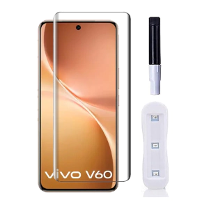 Vivo V60 UV Tempered Glass Full Glue Screen Protector