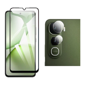 Vivo Y400 Glass Protector 5D-10D-11D-21D-9D Full Coverage + Back Rear Camera 9H Gorilla Flexible