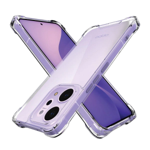 Oppo Reno 14 Pro Back Cover Transparent Extra Bumper Anti Shock Soft Crystal Clear Case