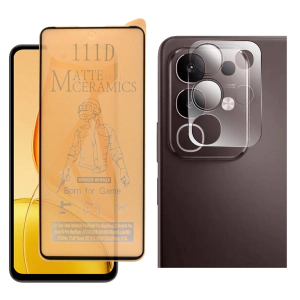 Vivo Y29 Matte Glass Protector Ceramic + Back Rear Camera 9H Gorilla Flexible Protectior