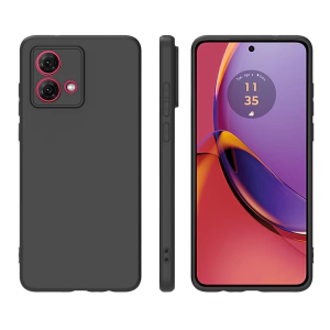 Motorola Moto G84 Back Cover Soft Plain Black Case