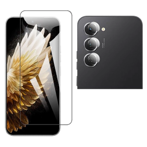 Tecno Spark 40 Pro Glass Protector Polish Screen Tempered + Back Rear Camera 9H Gorilla Flexible Protectior