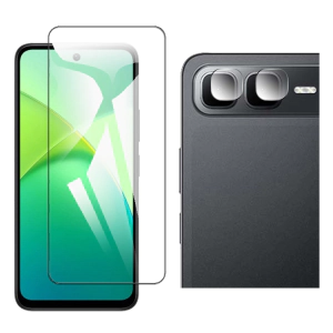 Infinix Smart 10 Plus Glass Protector Polish Screen Tempered + Back Rear Camera 9H Gorilla Flexible