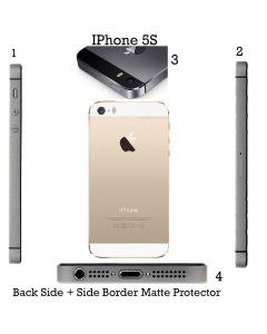 Apple iPhone 5s Back Protector Skin Matte Style Protector For Apple iPhone 5s