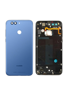 Huawei Nova 2 Plus Housing Middle Frame With Side Button and Camera Lens Complete Body Casing Replacement For Nova 2 Plus - Blue
