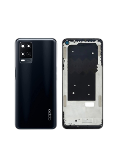 Oppo A54 Housing Middle Frame With Side Button and Camera Lens Complete Body Casing Replacement For A54 - Black
