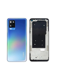 Oppo A54 Housing Middle Frame With Side Button and Camera Lens Complete Body Casing Replacement For A54 - Blue